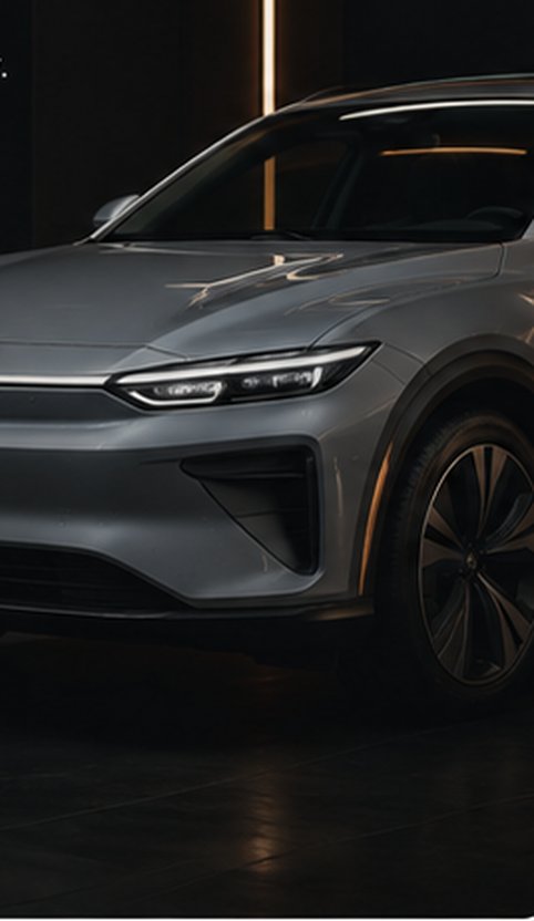 Electric SUV in a studio